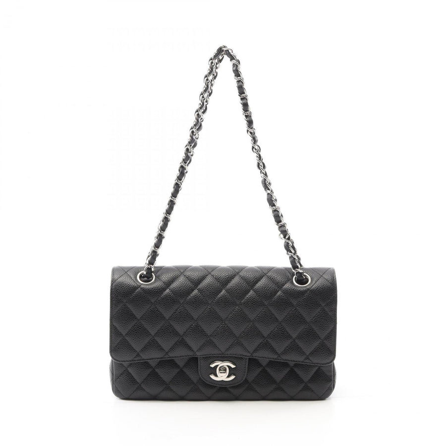 Chanel Calfskin Black Shoulder Bags