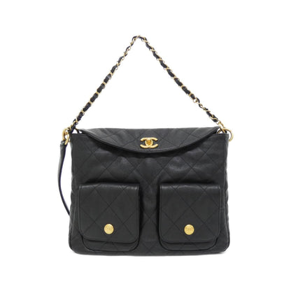 Chanel Calfskin Black Shoulder Bags