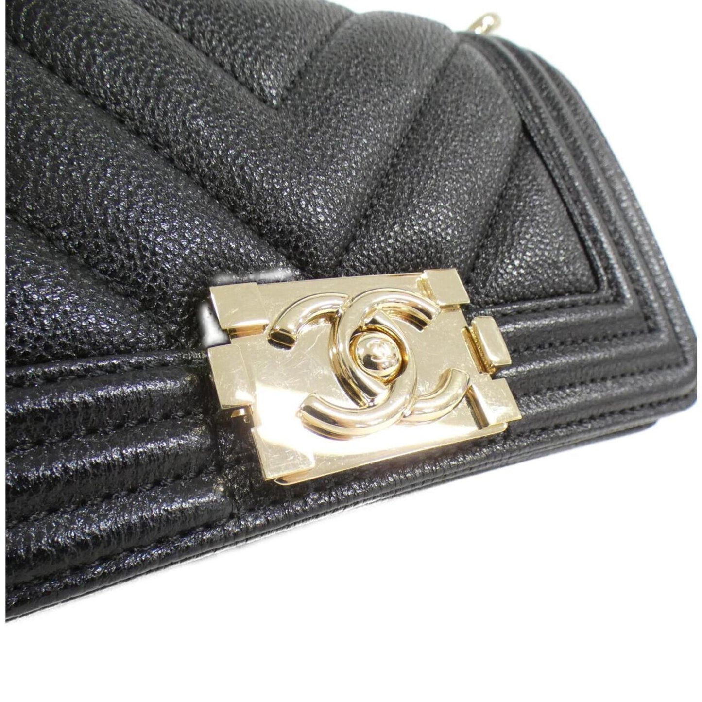Chanel Calfskin Black Shoulder Bags