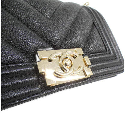 Chanel Calfskin Black Shoulder Bags