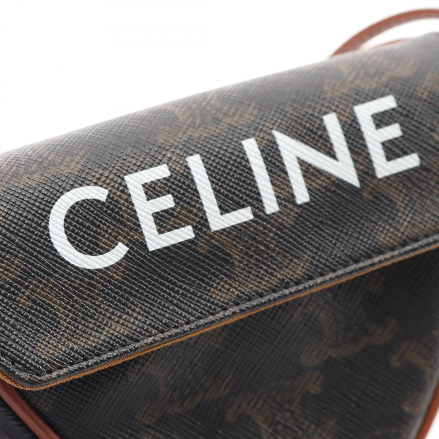 Celine Coated Canvas Brown Shoulder Bags