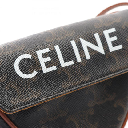 Celine Coated Canvas Brown Shoulder Bags