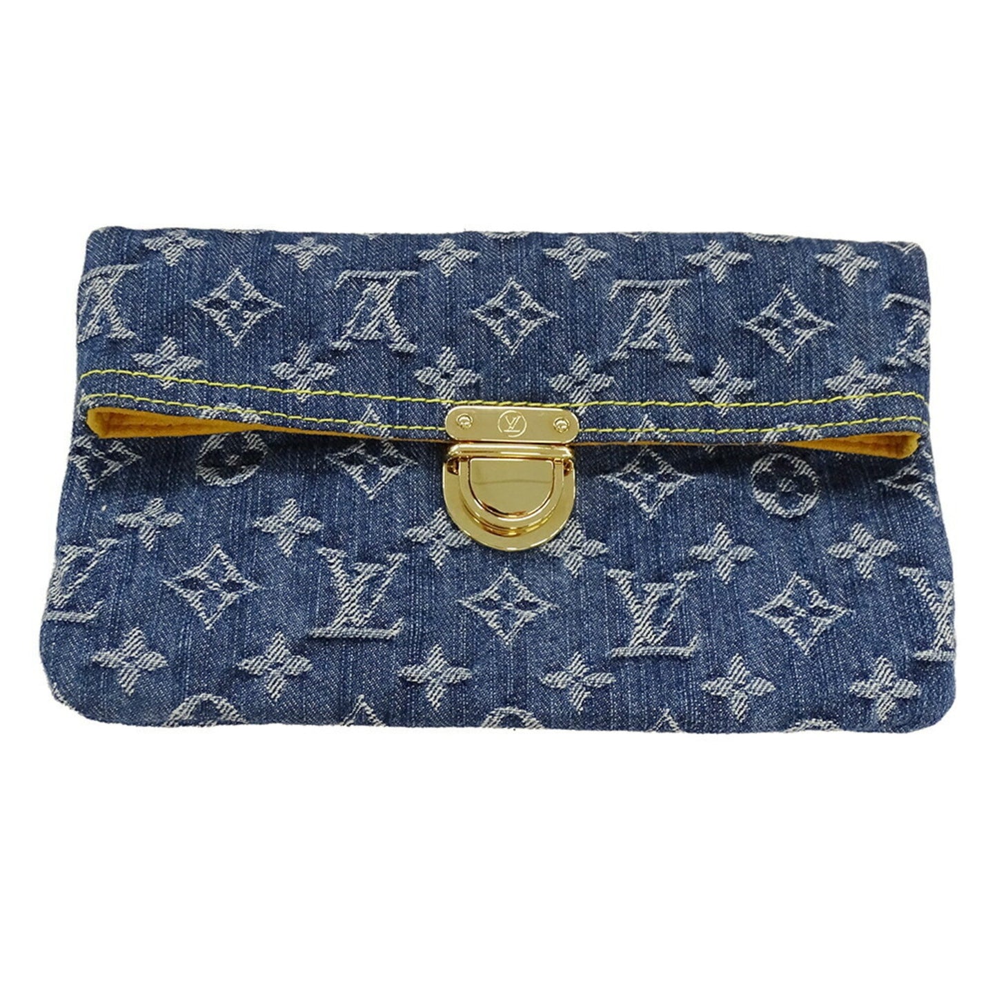 Louis Vuitton Monogram Canvas Blue Clutch Bags