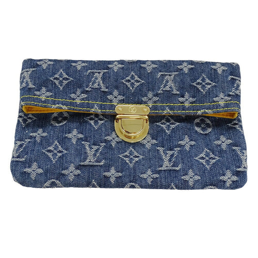 Louis Vuitton Monogram Canvas Blue Clutch Bags
