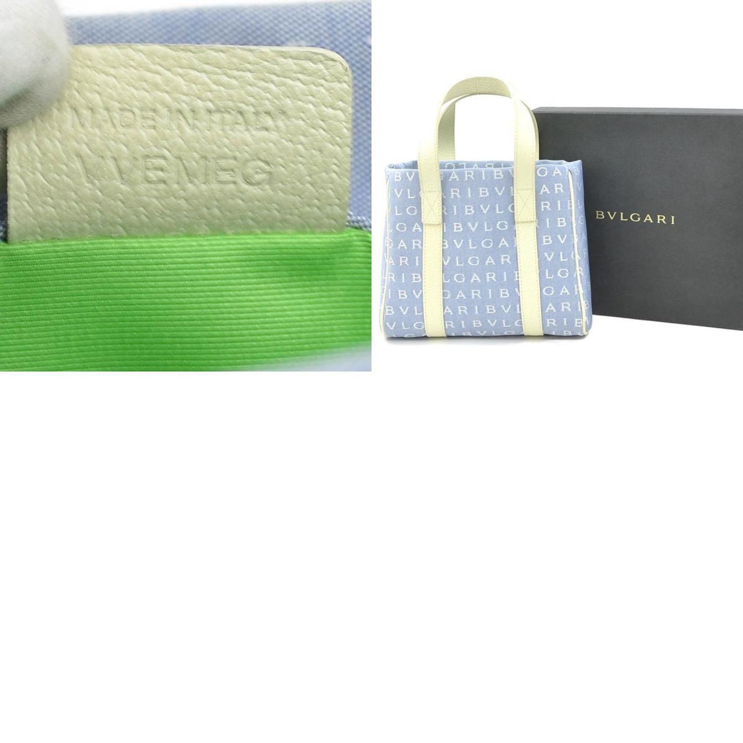 Bvlgari Canvas Blue Handbags