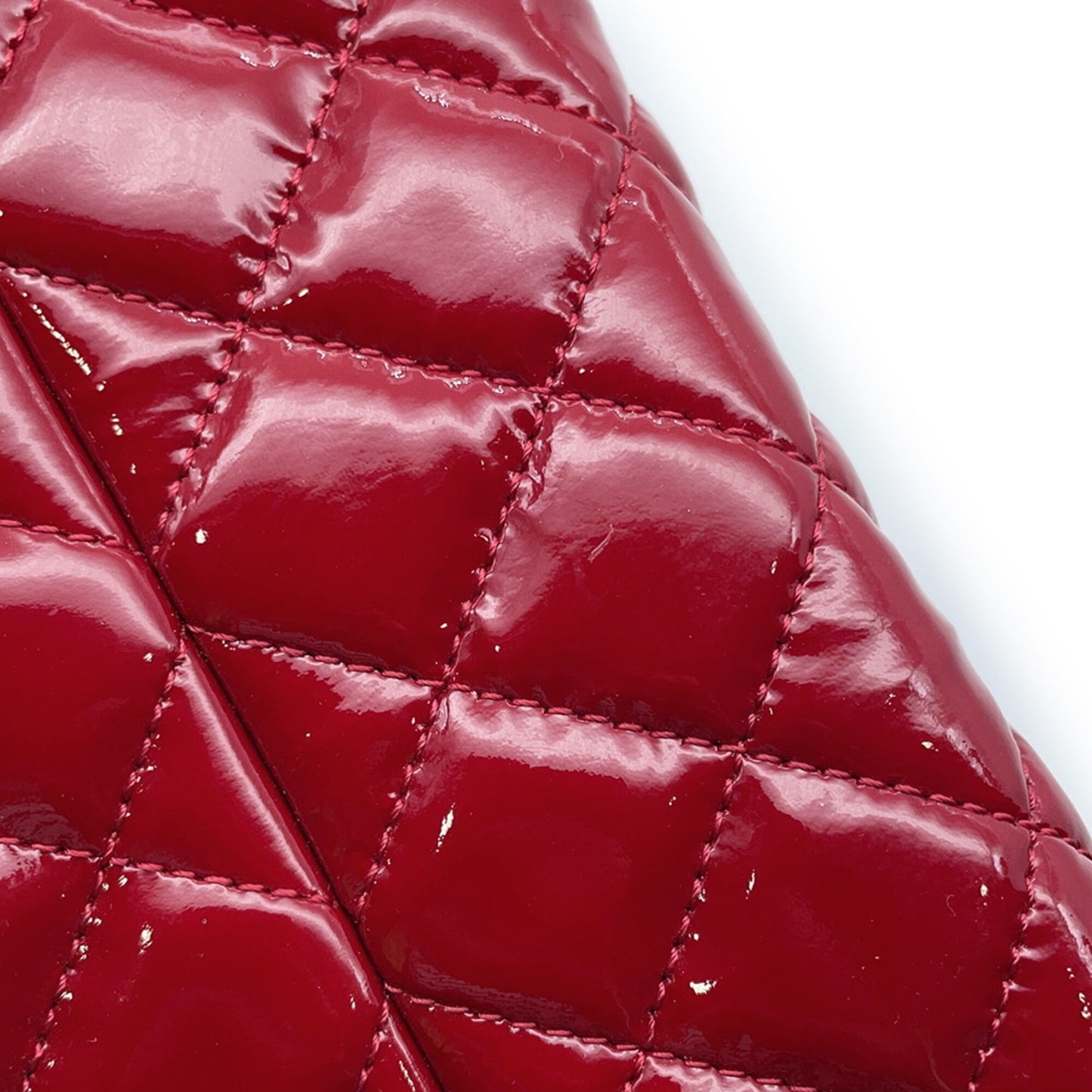 Chanel Patent Red Shoulder Bags