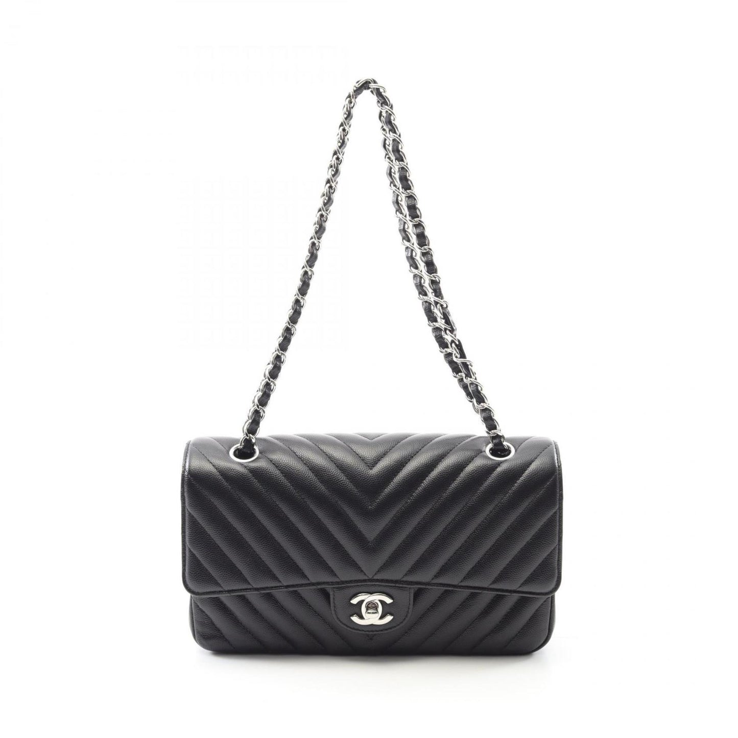 Chanel Calfskin Black Shoulder Bags
