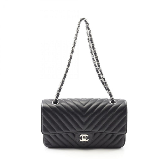 Chanel Calfskin Black Shoulder Bags