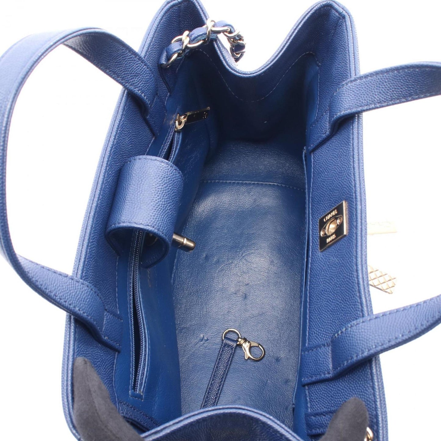 Chanel Calfskin Blue Shoulder Bags