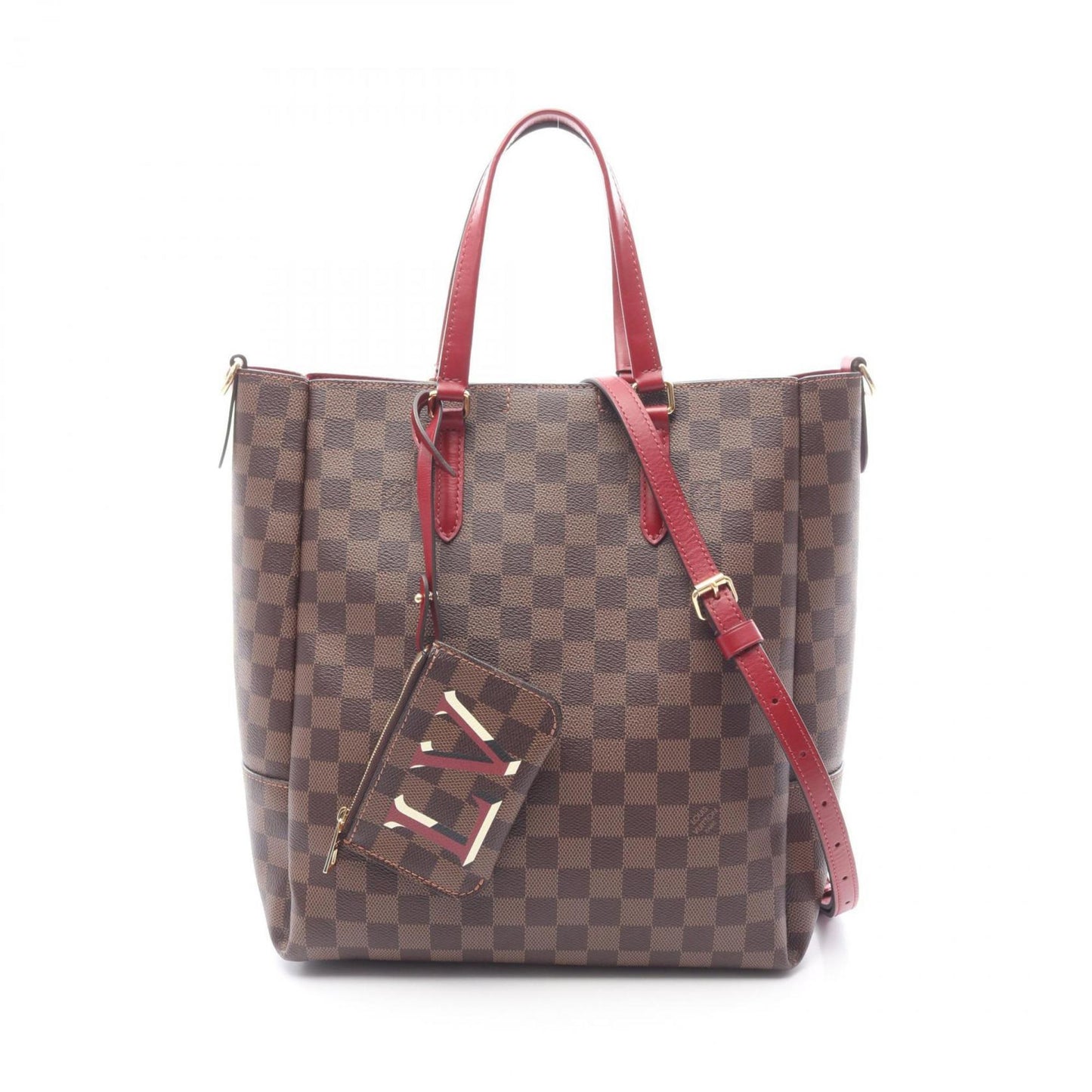 Louis Vuitton Coated Canvas Red Tote Bags