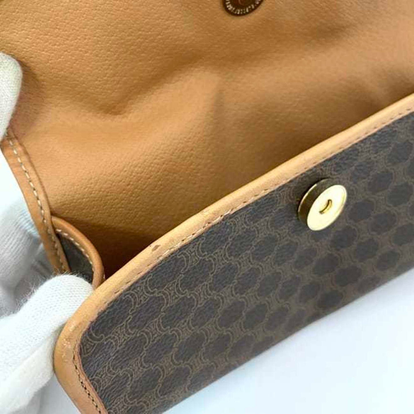 Celine Pvc Brown Clutch Bags