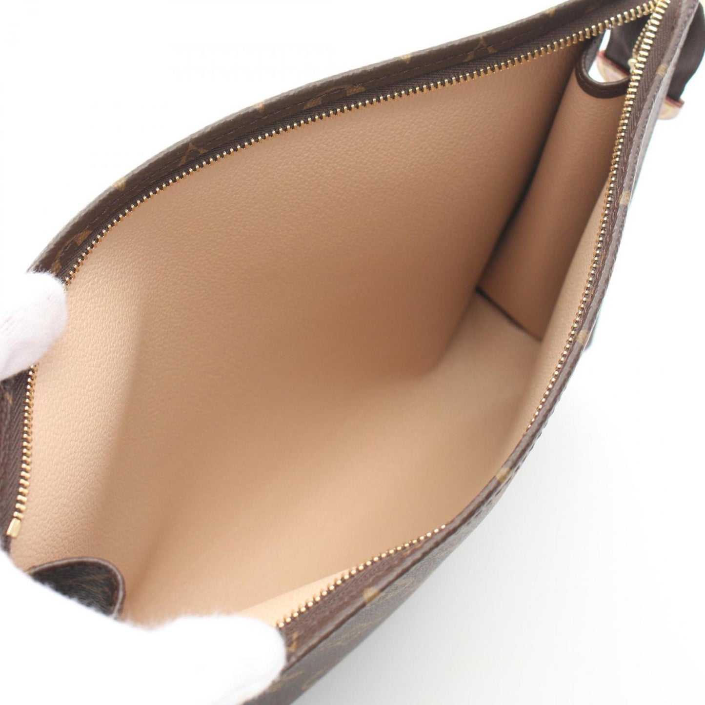Louis Vuitton Coated Canvas Brown Clutch Bags