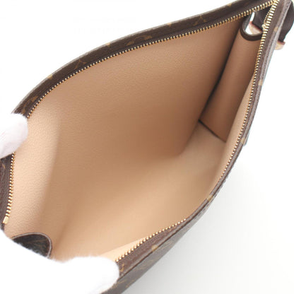 Louis Vuitton Coated Canvas Brown Clutch Bags