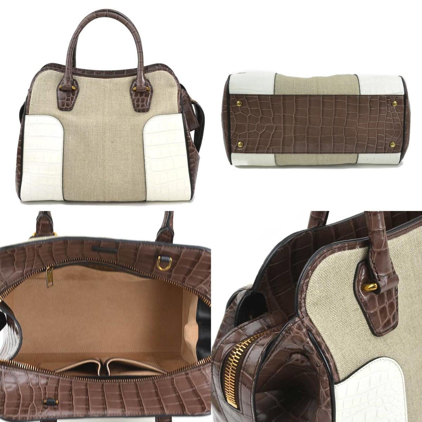 Tod's Canvas Brown Handbags