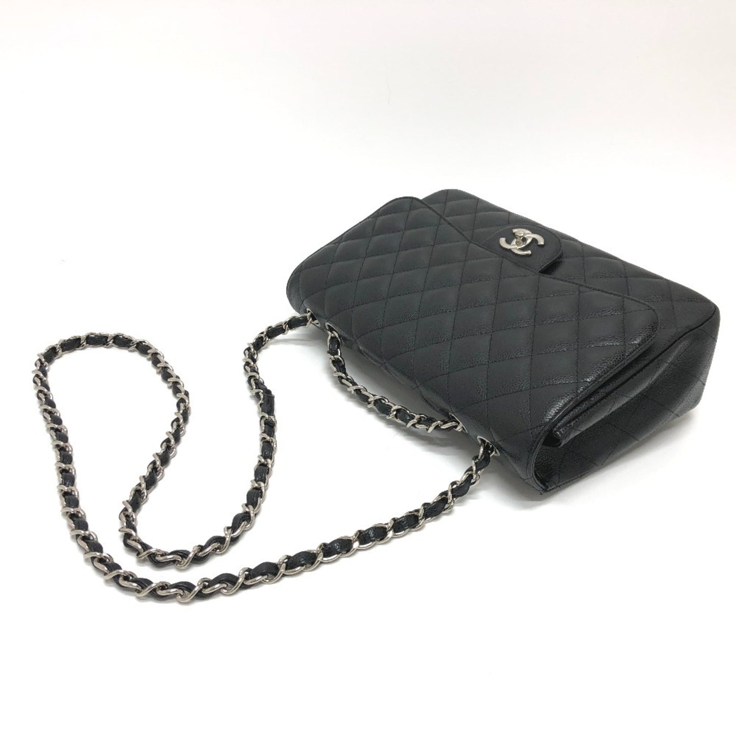 Chanel Calfskin Black Shoulder Bags