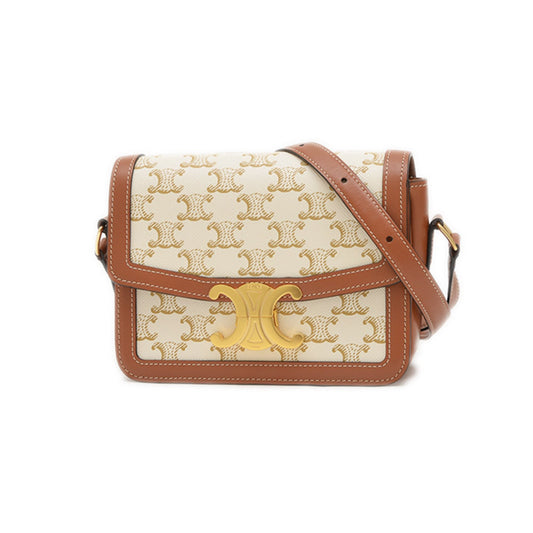 Celine Canvas Brown Shoulder Bags