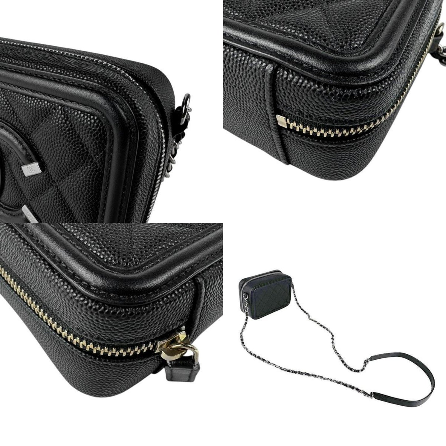 Chanel Caviar Black Shoulder Bags