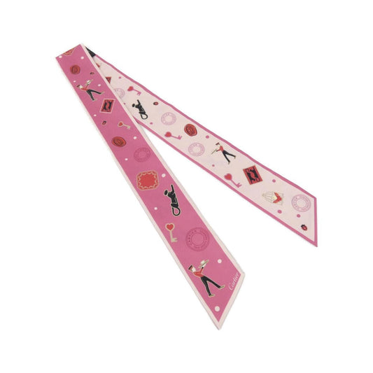 Cartier Silk Pink Scarves