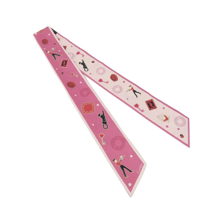 Cartier Silk Pink Scarves