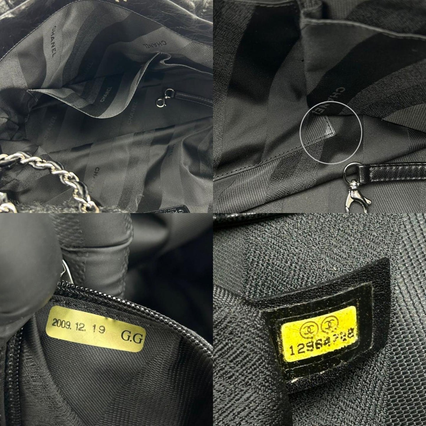 Chanel Tweed Black Tote Bags