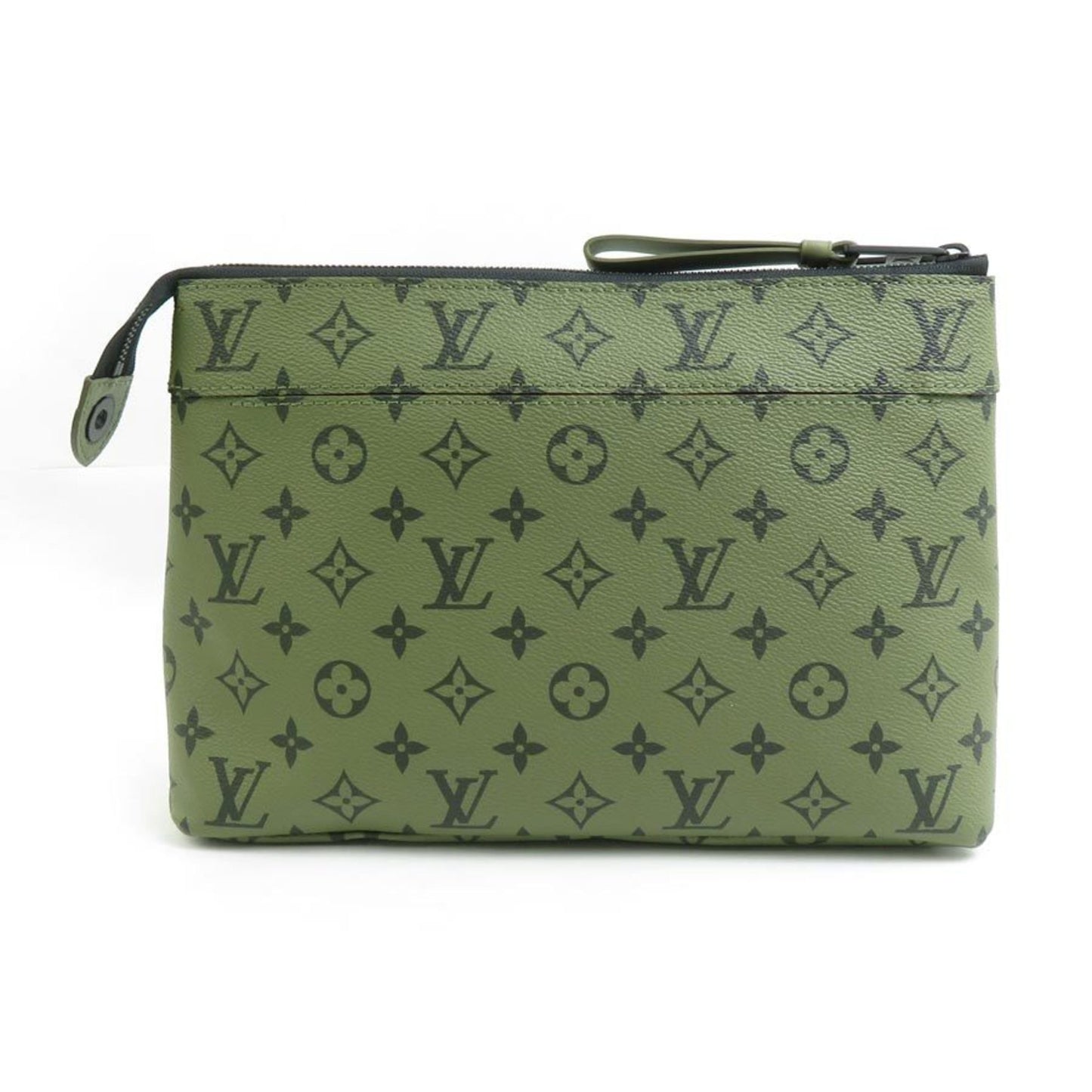 Louis Vuitton Monogram Canvas Green Clutch Bags