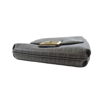 Fendi Coated Canvas Brown Shoulder Bags
