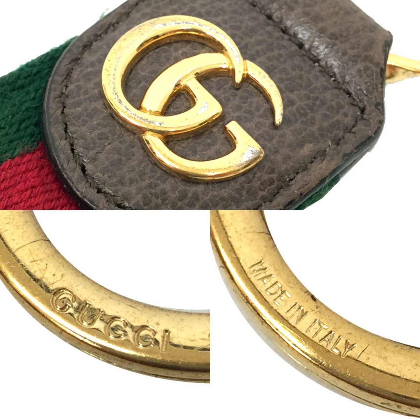 Gucci Canvas Green Key Rings