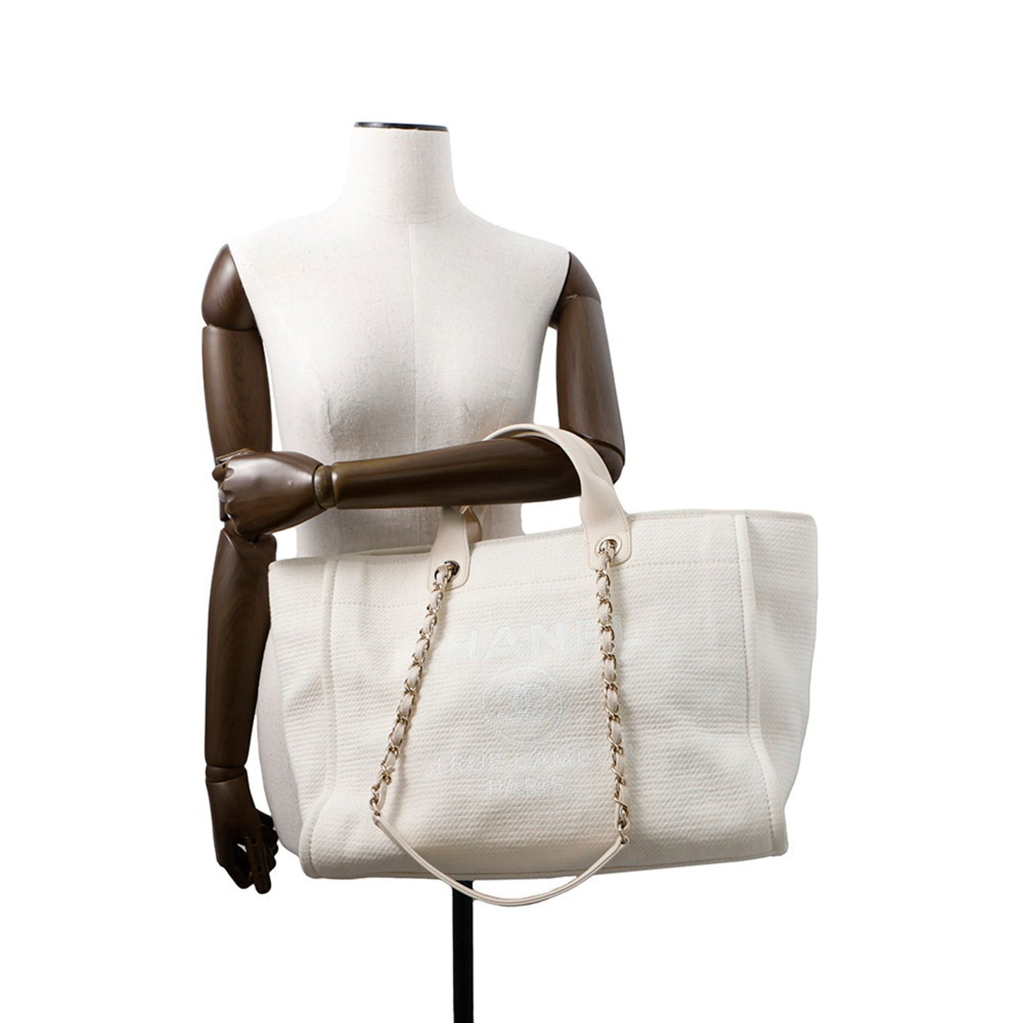 Chanel Canvas White Shoulder Bags