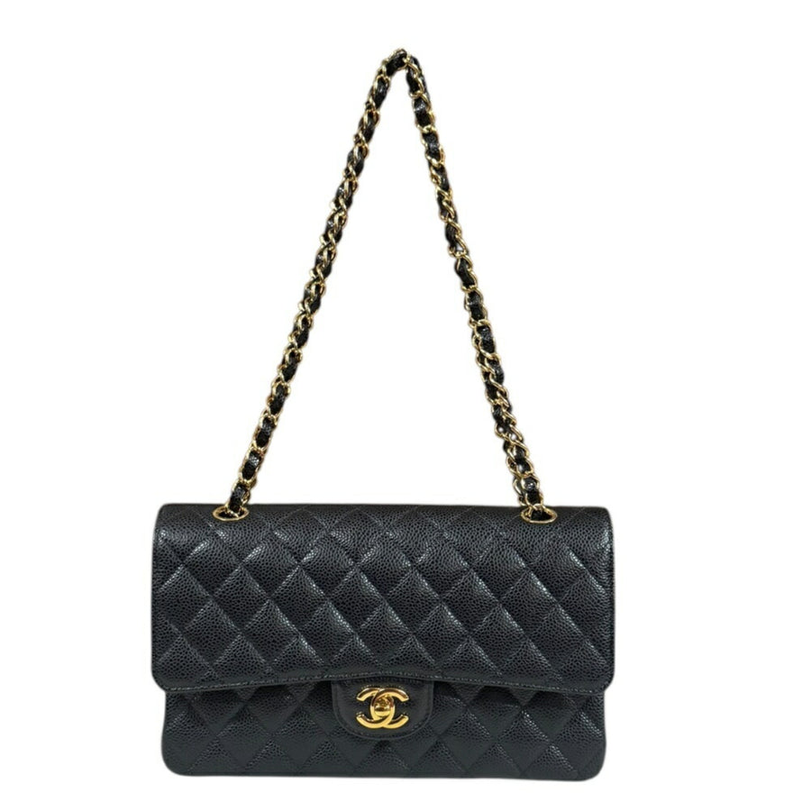 Chanel Calfskin Black Shoulder Bags
