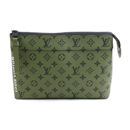 Louis Vuitton Monogram Canvas Green Clutch Bags