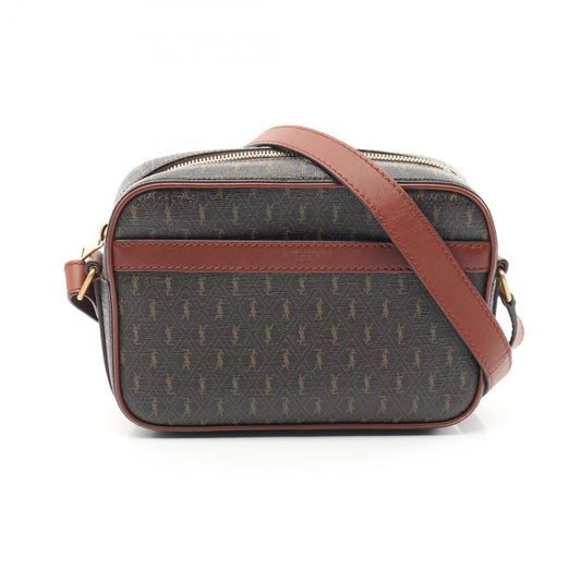 Saint Laurent Coated Canvas Brown Shoulder Bags