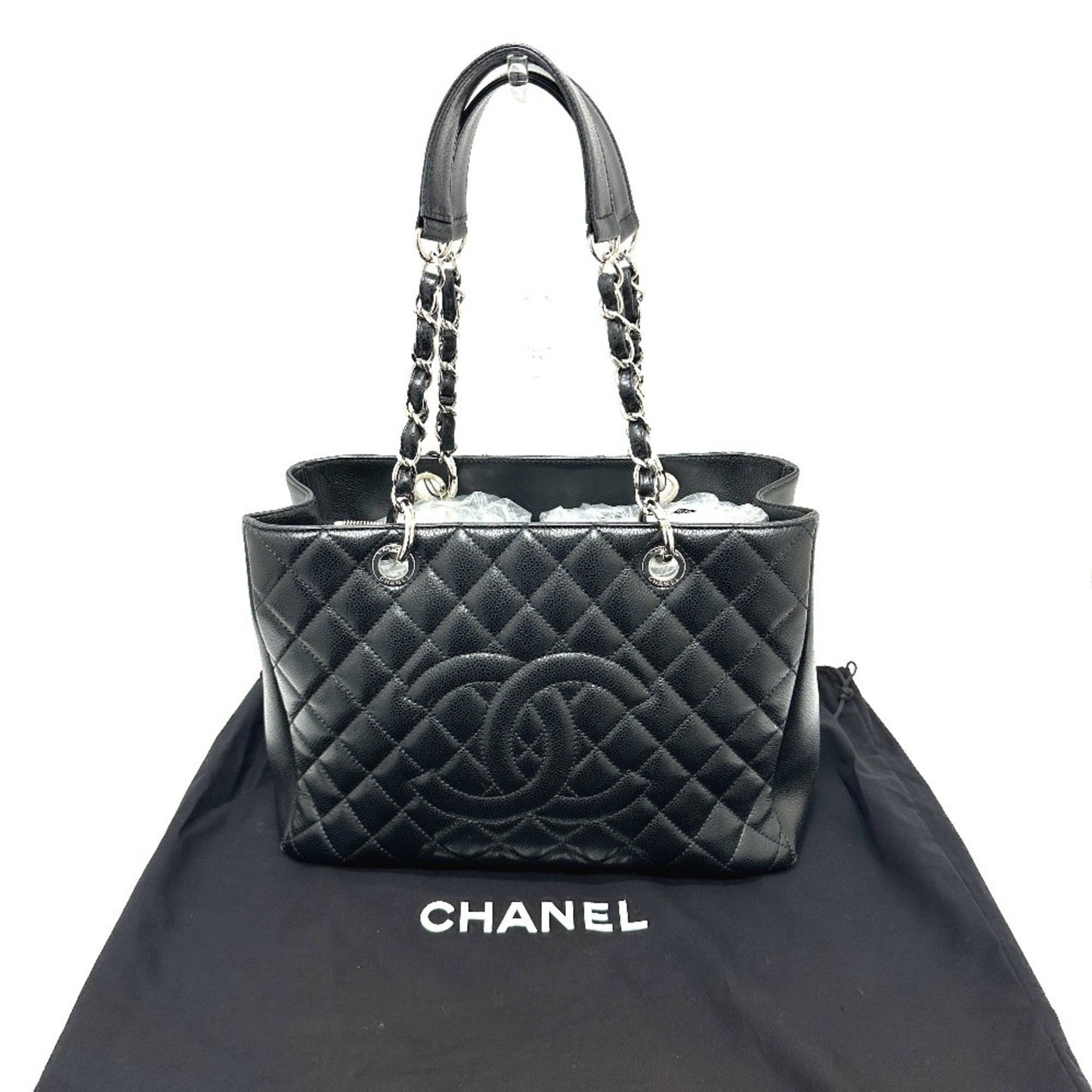 Chanel Calfskin Black Handbags
