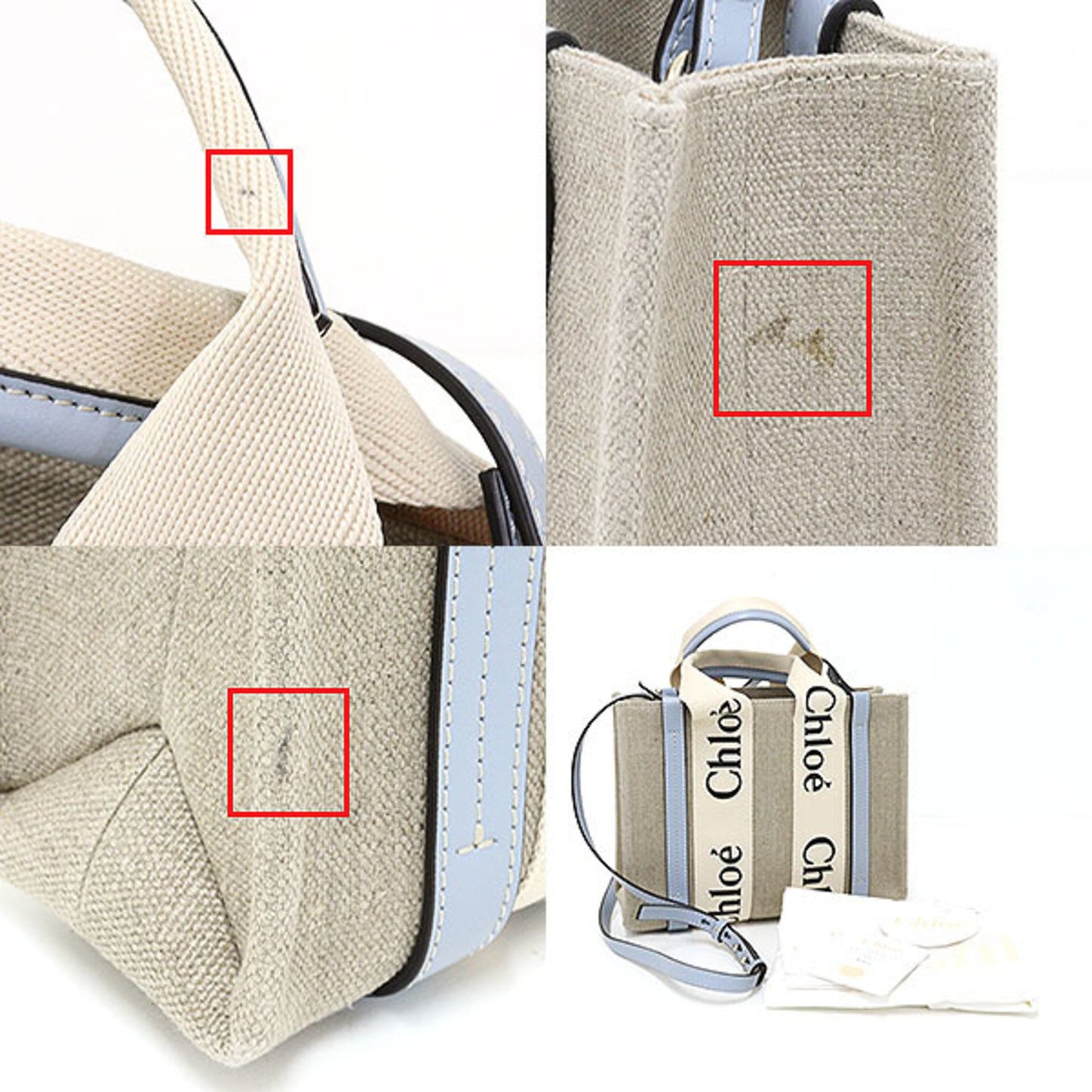 Chloé Canvas Blue Handbags