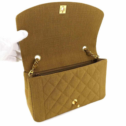 Chanel Canvas Brown Shoulder Bags