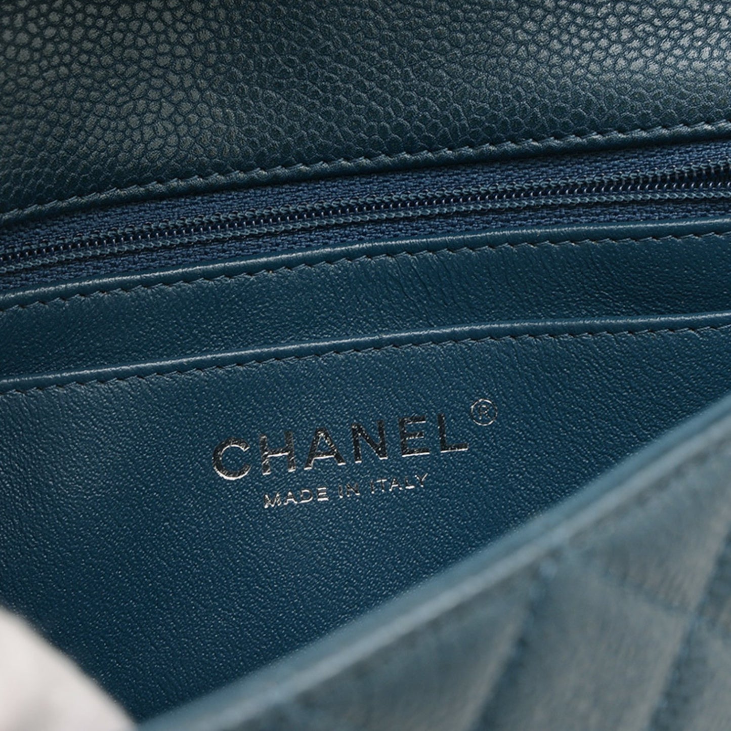 Chanel Calfskin Blue Shoulder Bags