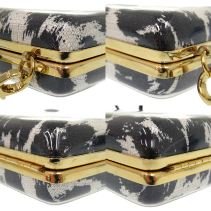 Stella Mccartney Glossy Material Black Clutch Bags