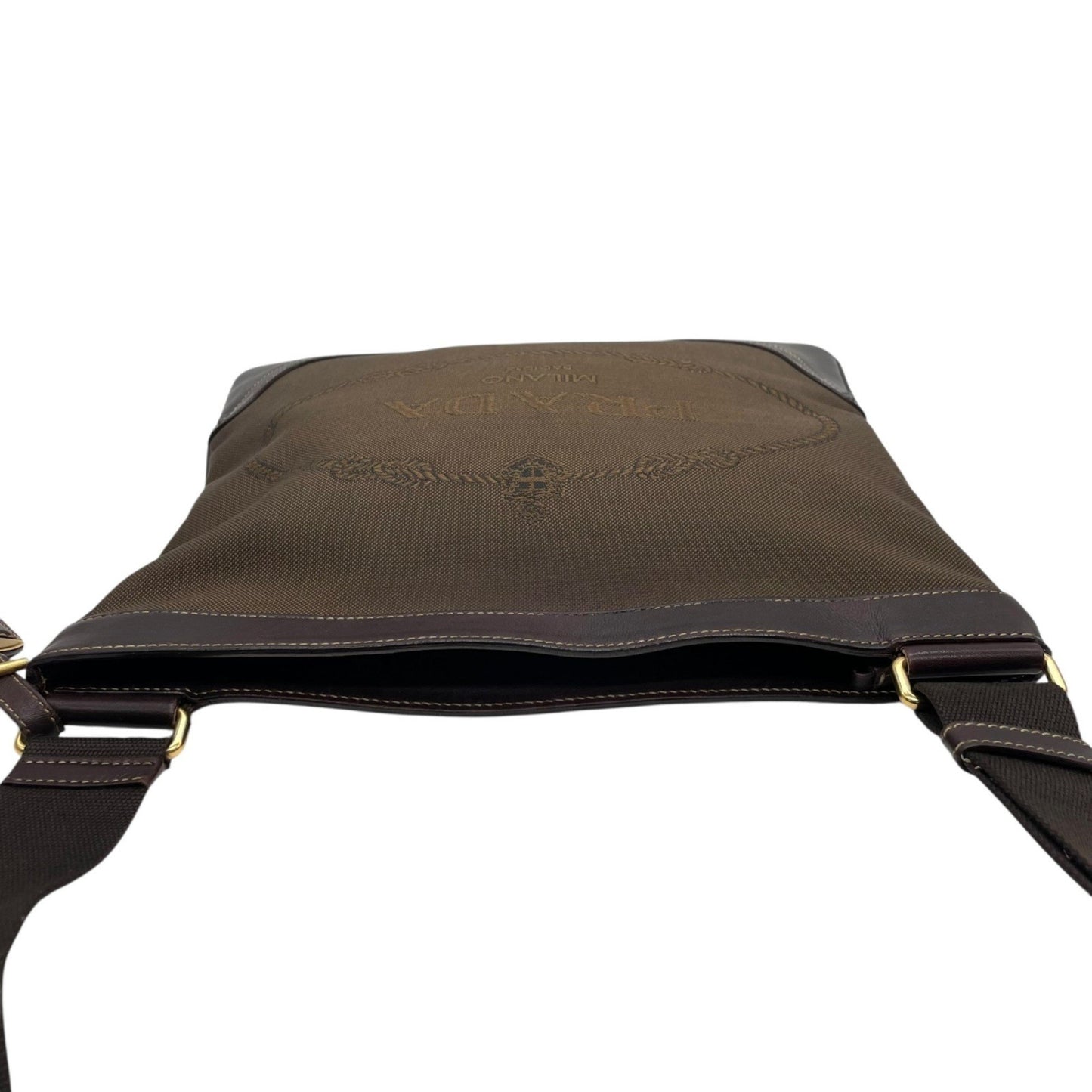 Prada Canvas Brown Shoulder Bags