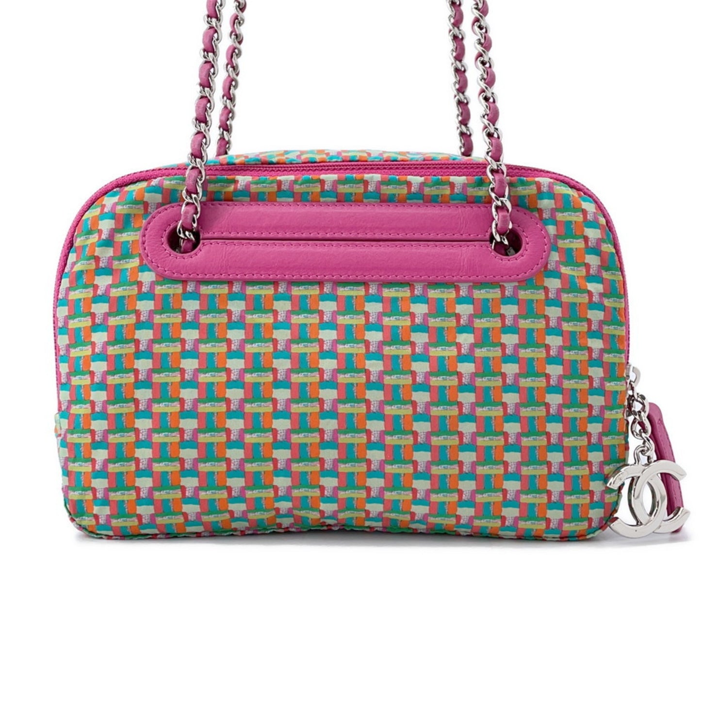 Chanel Faux Leather Pink Shoulder Bags