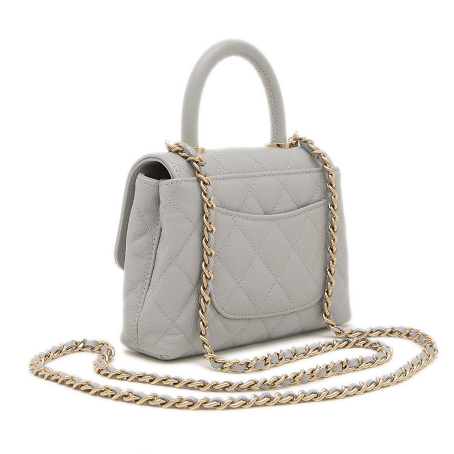 Chanel Calfskin Gray Handbags