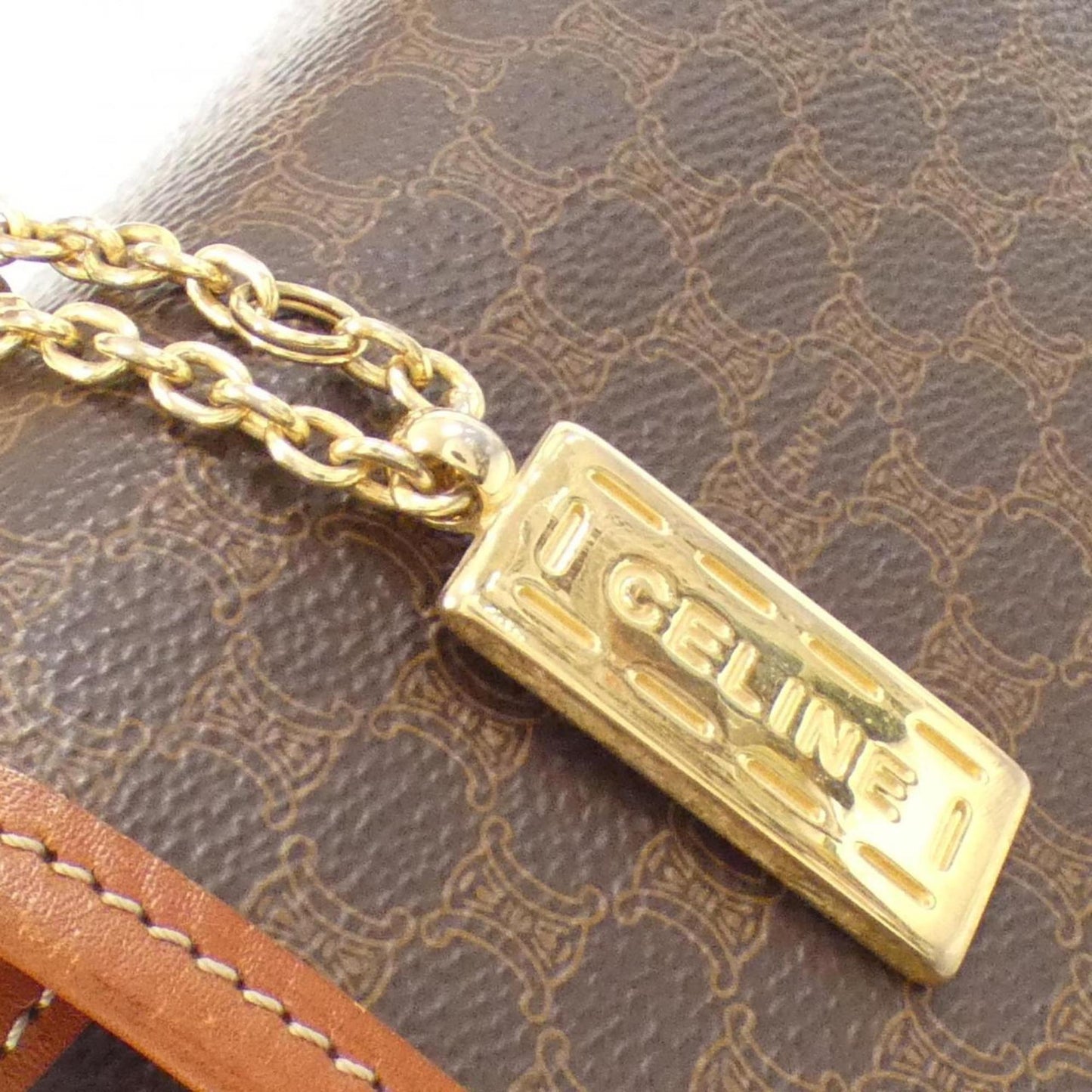 Celine Coated Canvas Brown Handbags