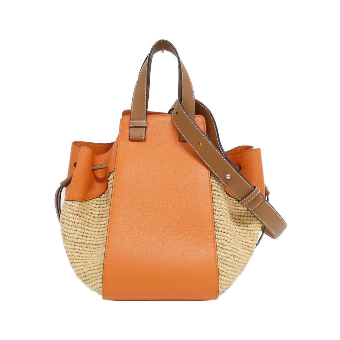 Loewe Woven Fabric Orange Shoulder Bags