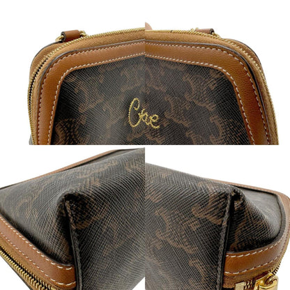 Celine Coated Canvas Brown Shoulder Bags