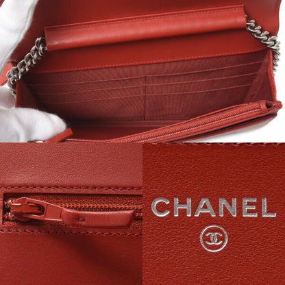 Chanel Calfskin Red Shoulder Bags