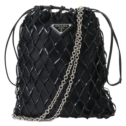 Prada Satin Black Clutch Bags