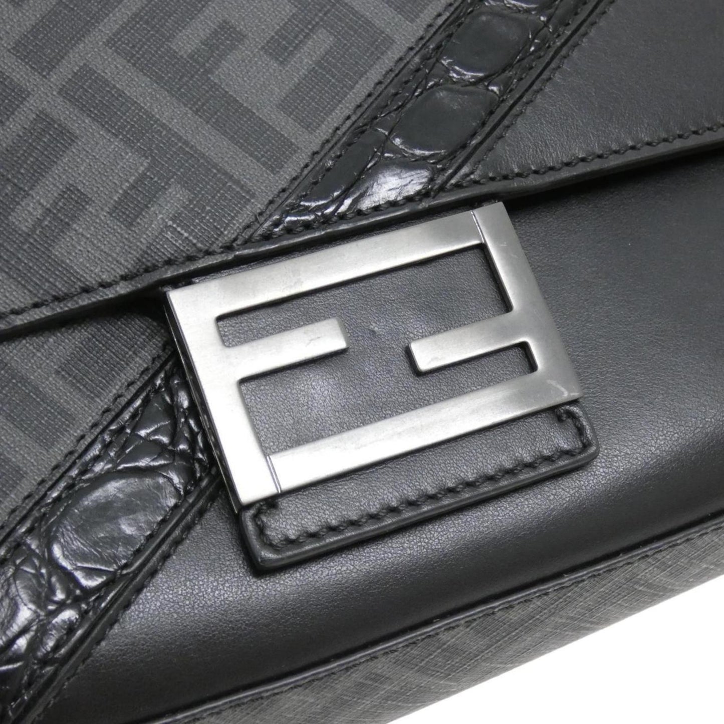 Fendi Coated Canvas Black Shoulder Bags