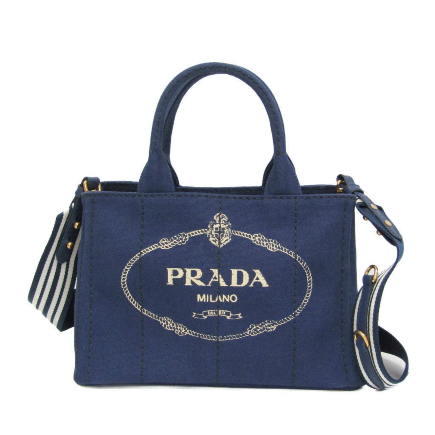 Prada Canvas Blue Shoulder Bags