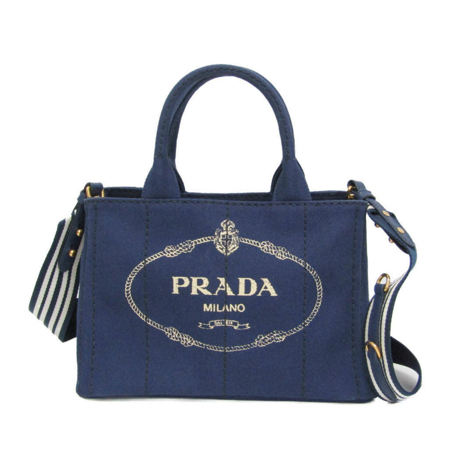 Prada Canvas Blue Shoulder Bags