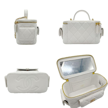 Chanel Calfskin White Shoulder Bags