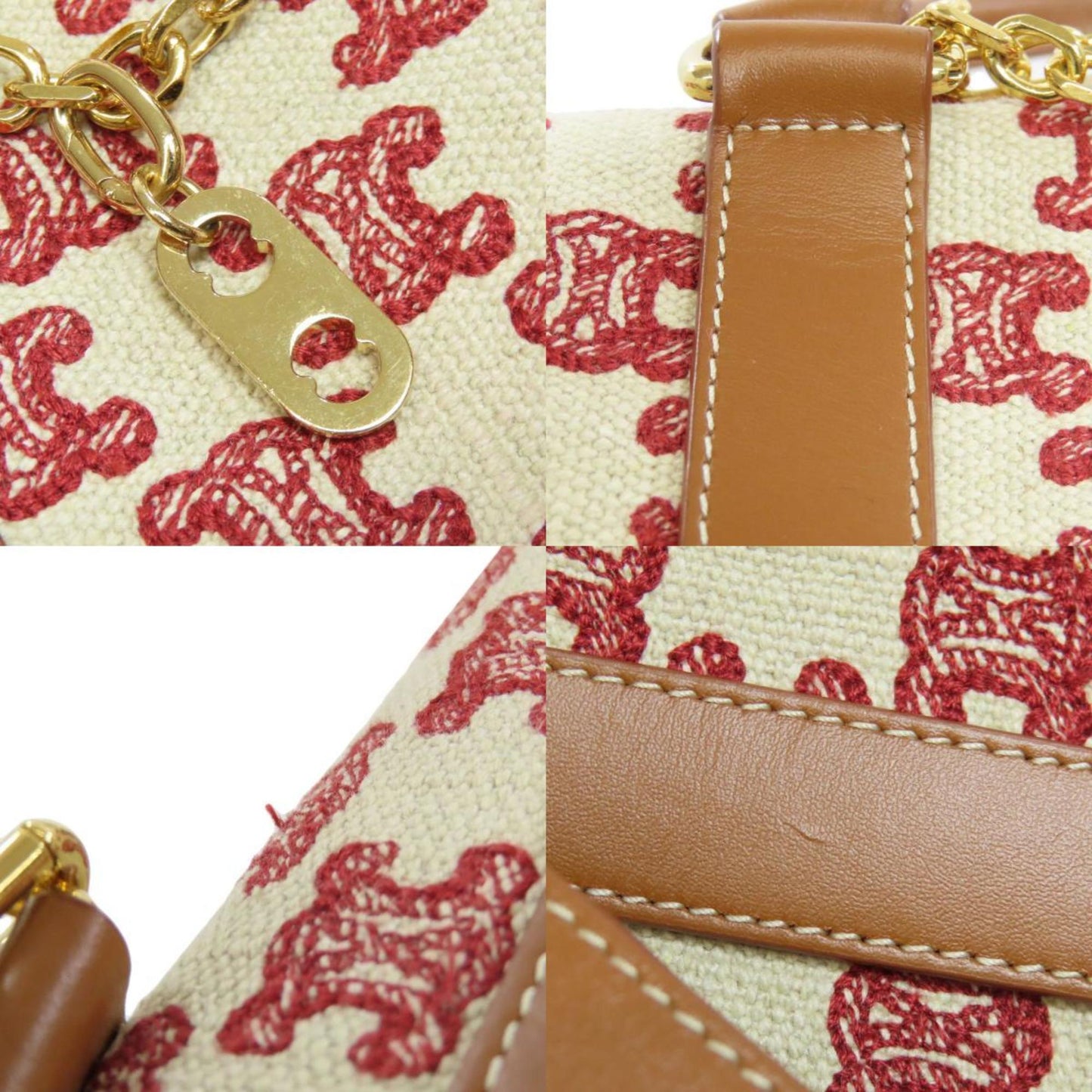 Celine Canvas Brown Travel Bags