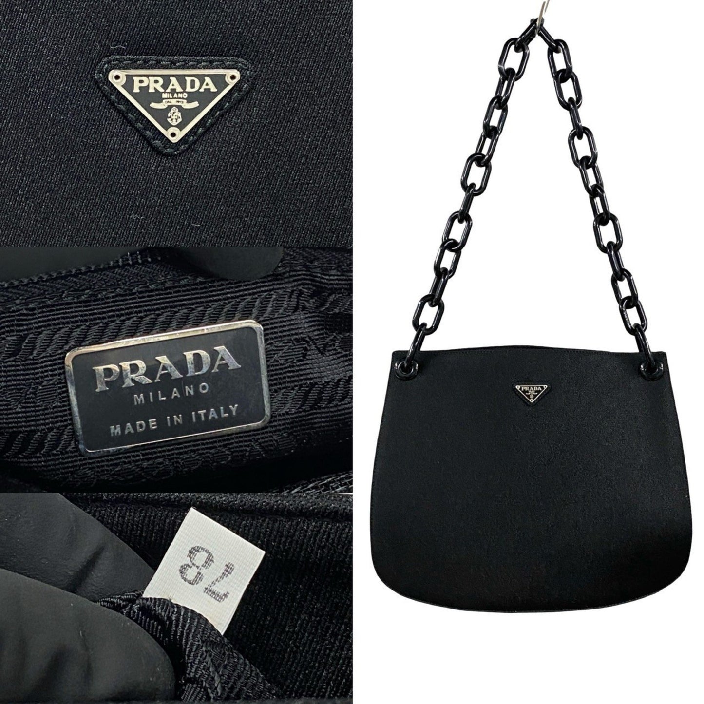 Prada Canvas Black Shoulder Bags
